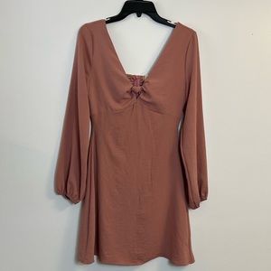 Altar’s State Mauve Long-Sleeve Dress Size Small